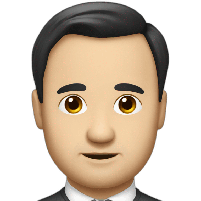 Andrzej Duda with black hair emoji