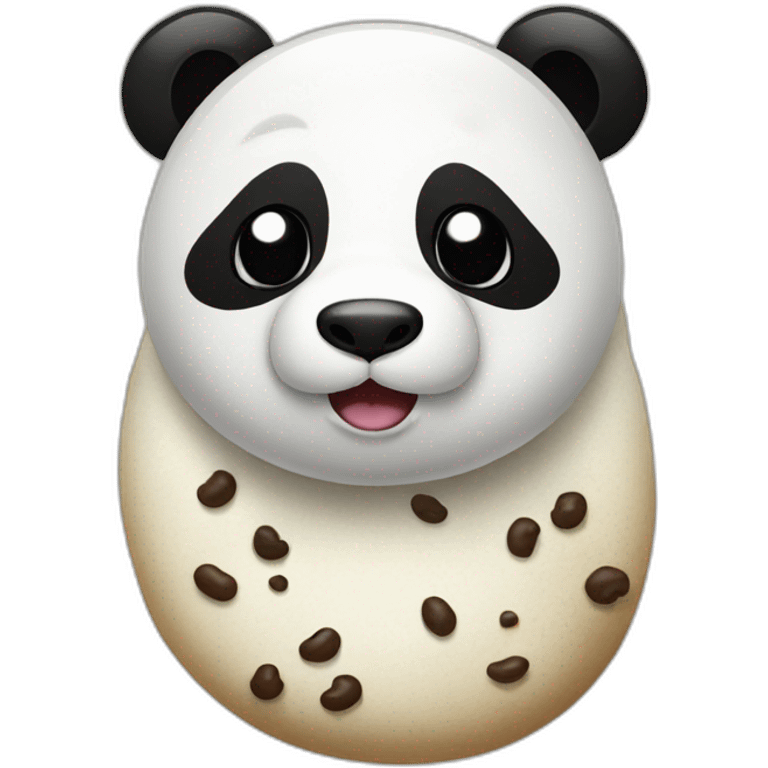 Panda with poop stains emoji