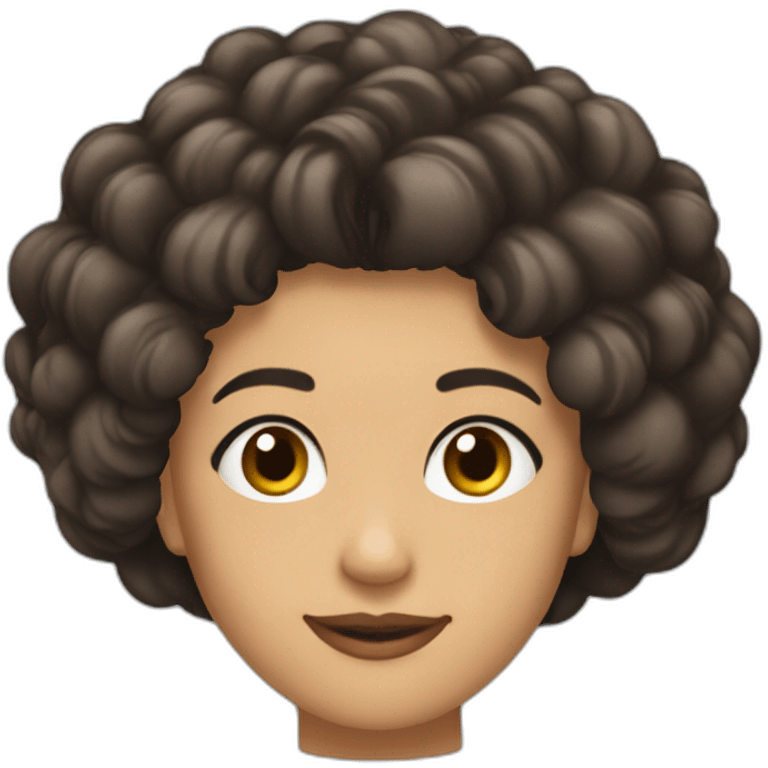 Morena pelo rizado emoji