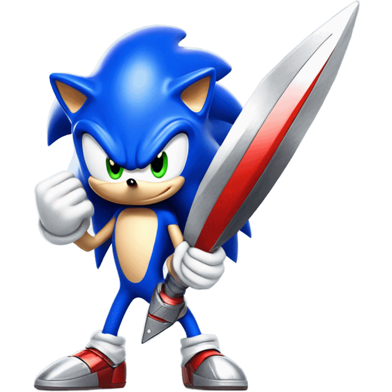 Sonic with a buster sword emoji