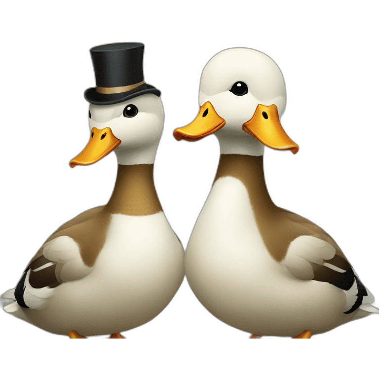 Duck couple emoji