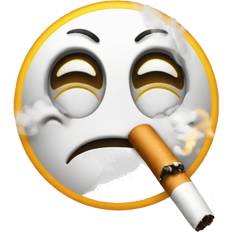 Smoking smiley face  emoji