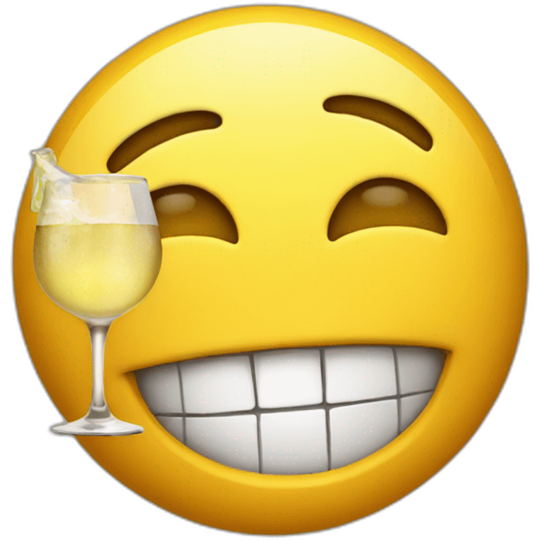 smiley drunk emoji