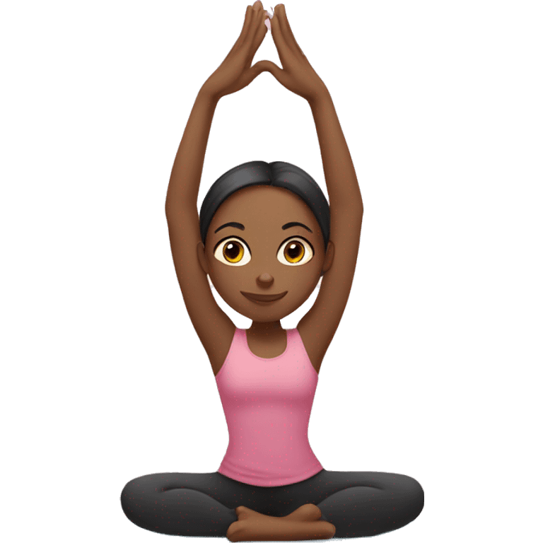 Girl doing Yoga emoji