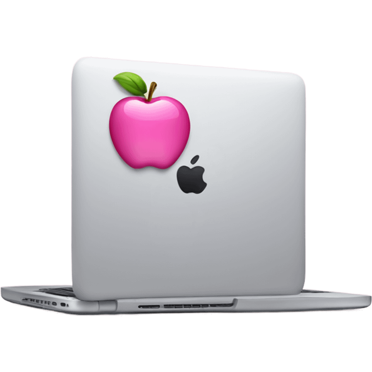 Pink apple Mac book  emoji