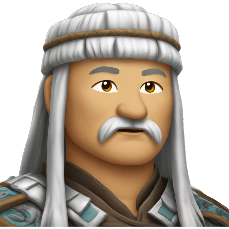 Genghis Khan sends an air kiss emoji