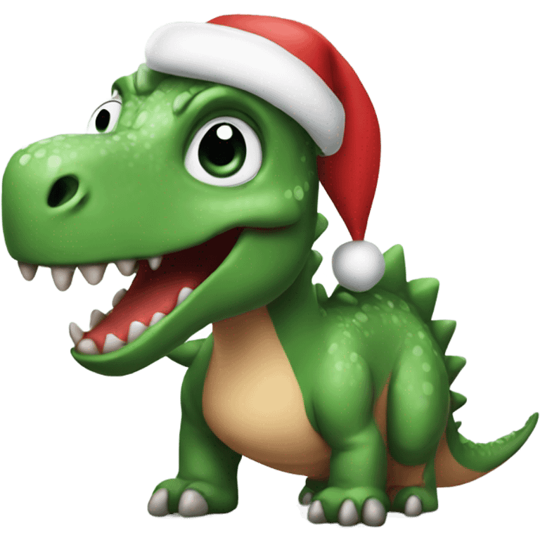 Christmas dinosaur  emoji