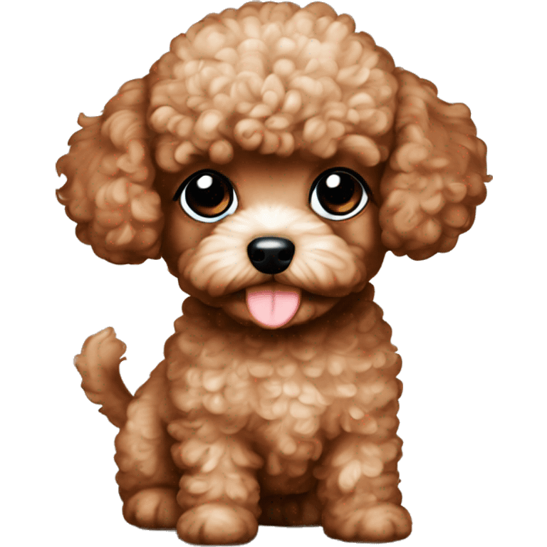 Toy poodle puppy red emoji