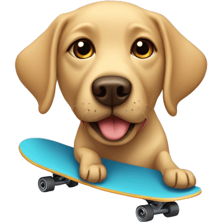 Labrador on a skateboard  emoji