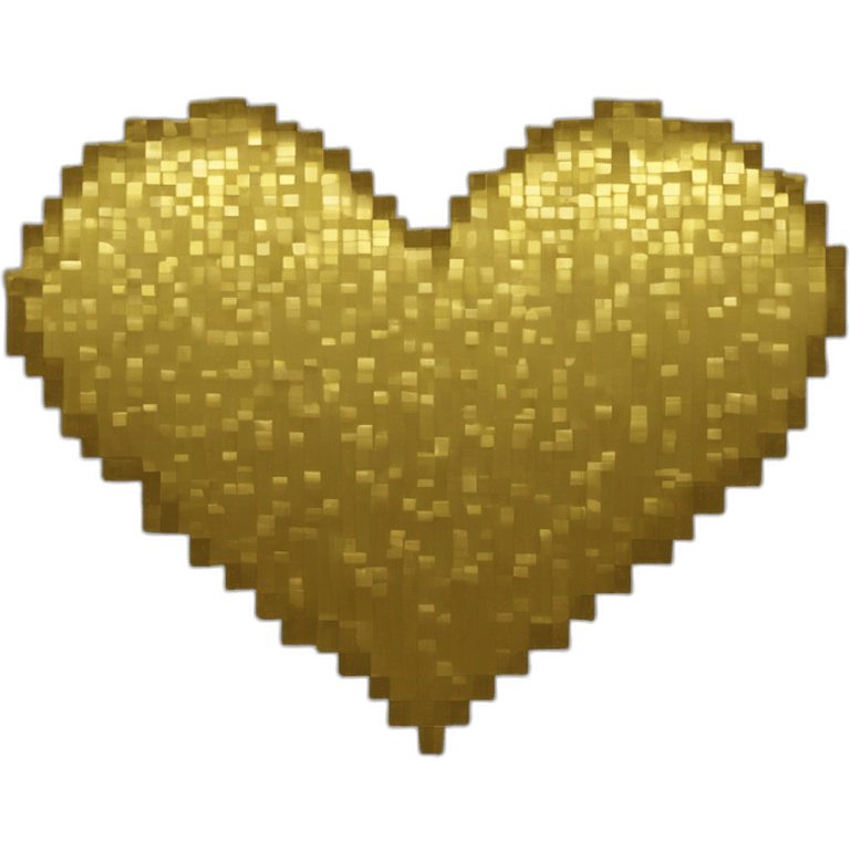 8-bit Golden Heart emoji