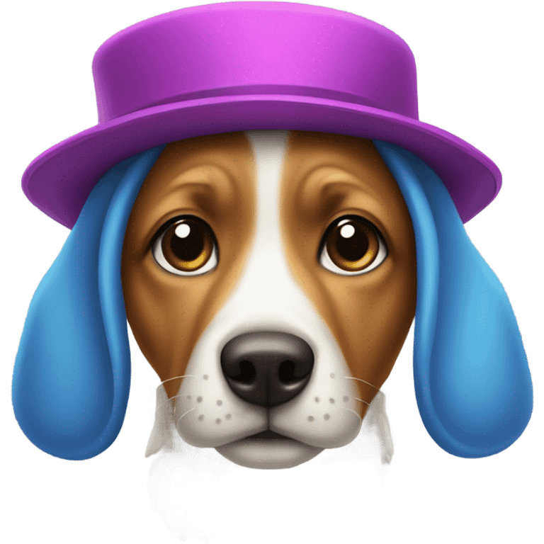 Dog with hat emoji