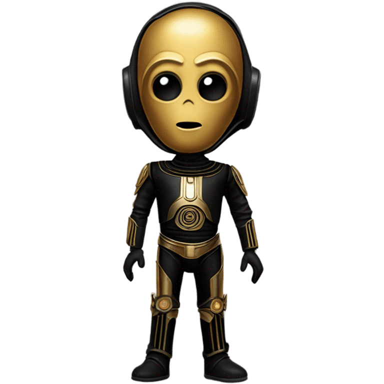  c3Po wearing Satan’s leather outfit walking emoji