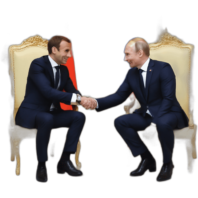 Macron with putin emoji