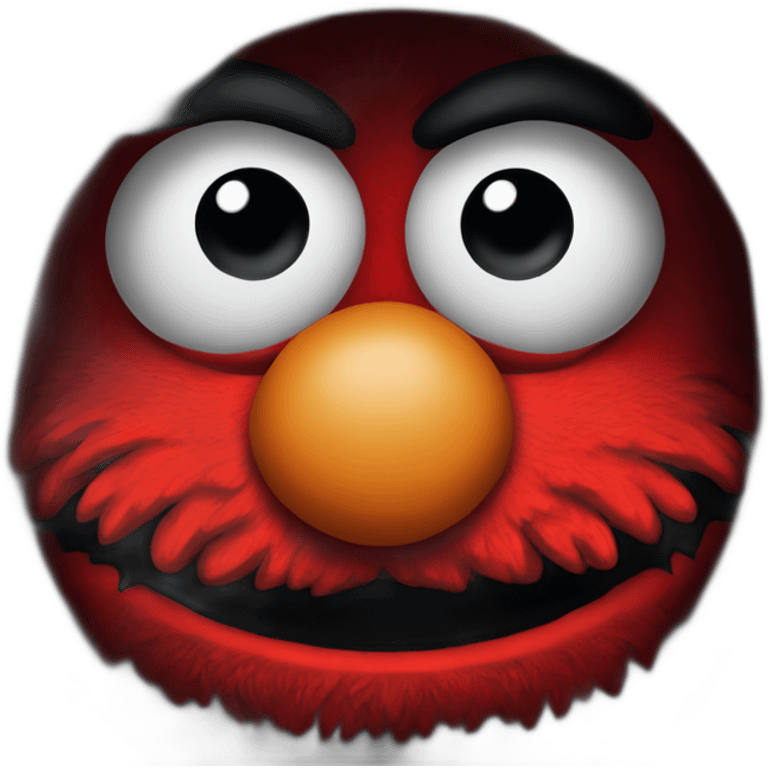 elmo in dark hood emoji