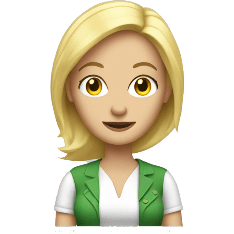 Blondin white woman with money emoji