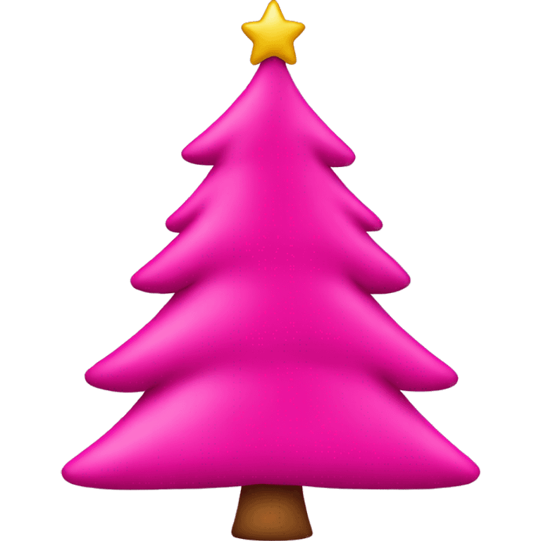 Hot pink Christmas tree emoji