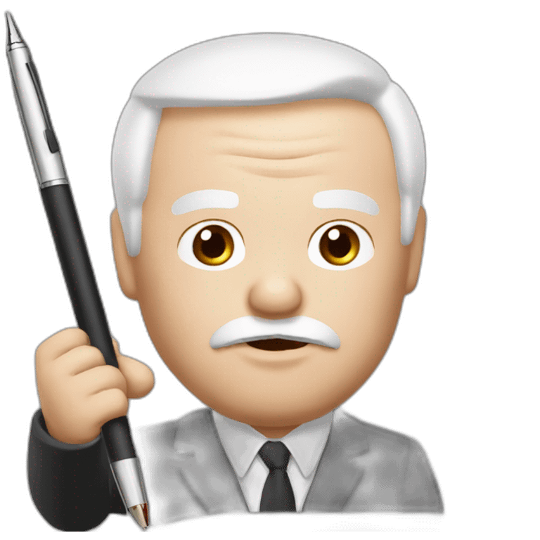 Václav Klaus steals a pen emoji