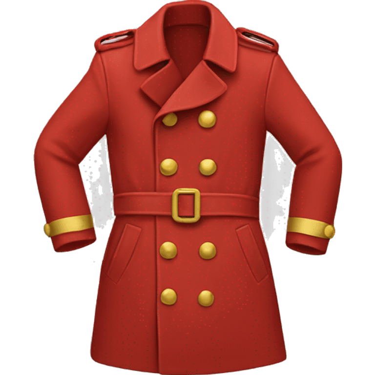 Red trench coat with gold buttons  emoji