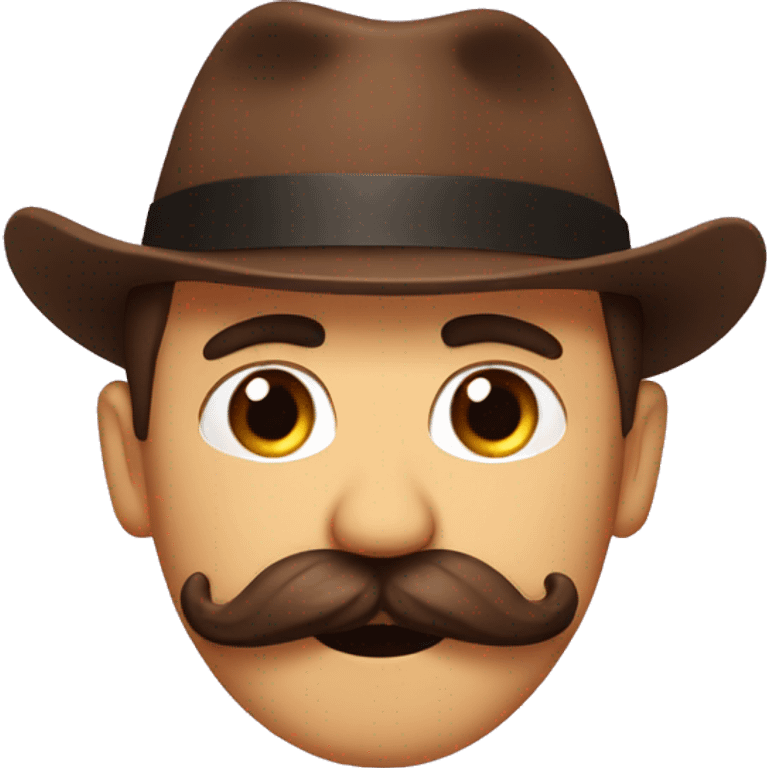 brown mustache twisted at the end emoji