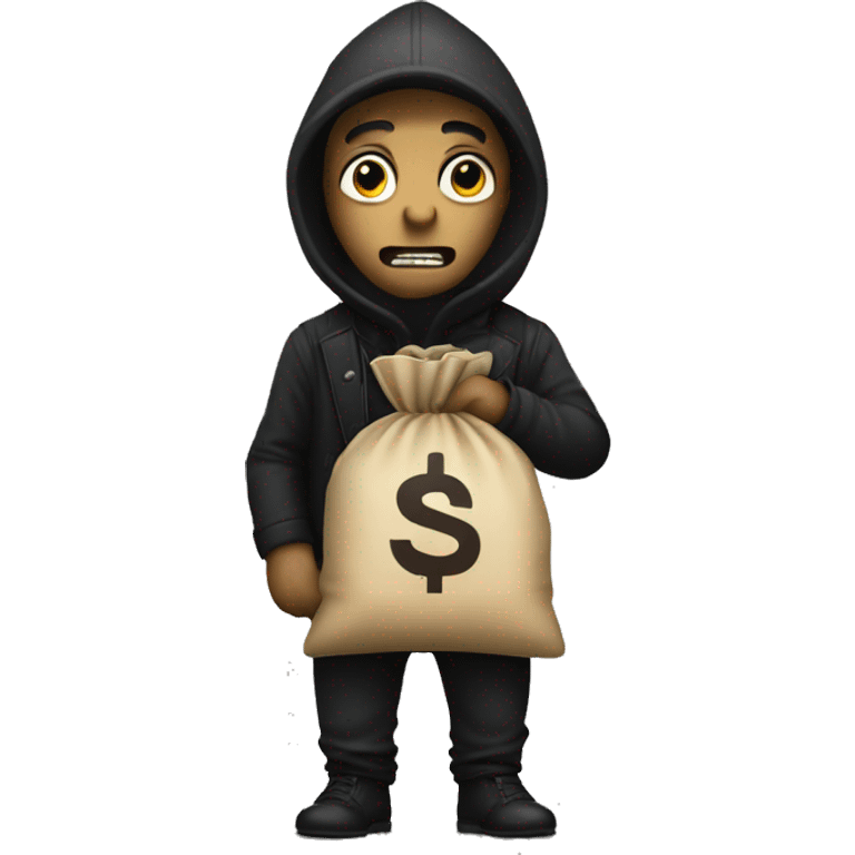 Robber with money bag emoji