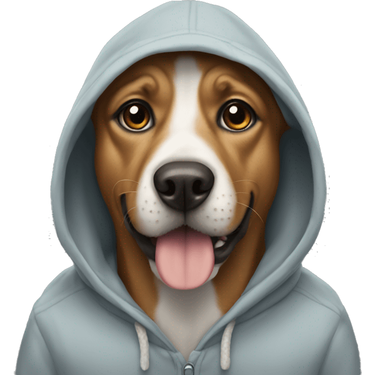 Dog wearing hoodie  emoji