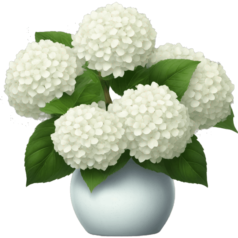 White Hydrangeas in a vase emoji