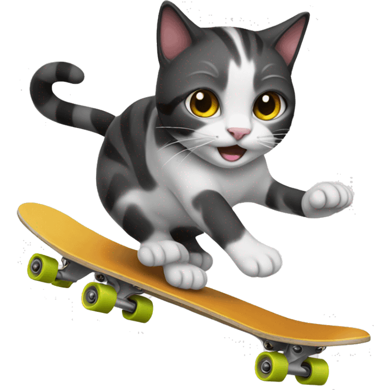 Cat skateboarding  emoji