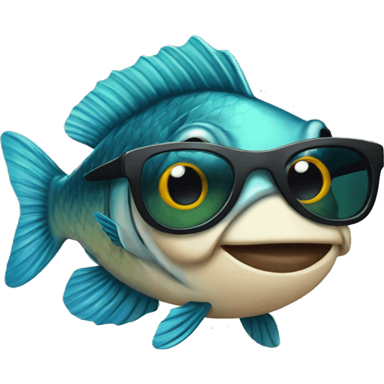 Fish wearing sunglasses  emoji