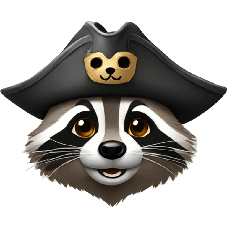 Raccoon with Pirate Hat emoji