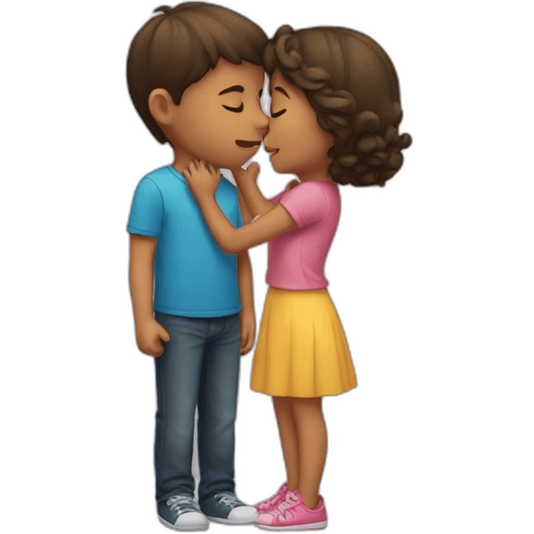 A boy kissing a girl  emoji