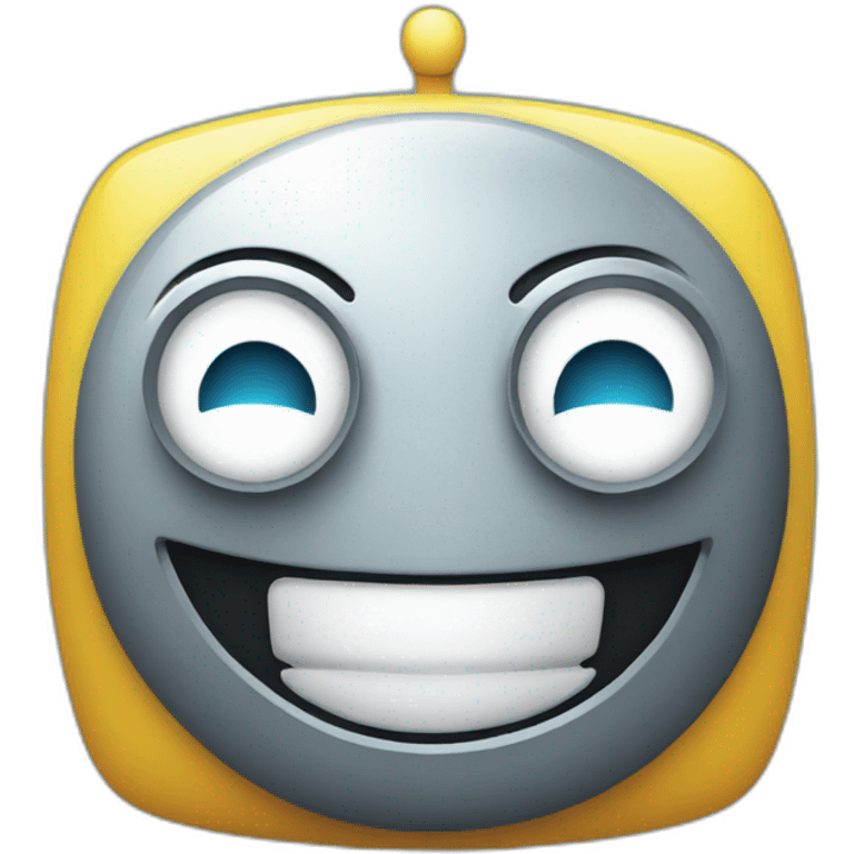 Smiling robot emoji