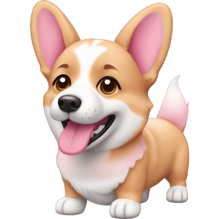 pink corgi emoji