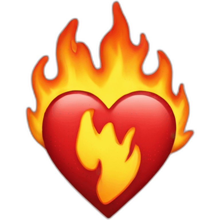 Flaming heart emoji