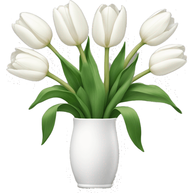 White tulips emoji