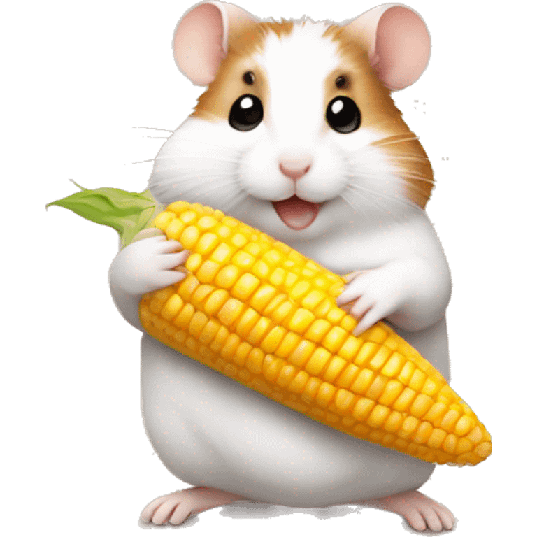 Hamster holding corn emoji