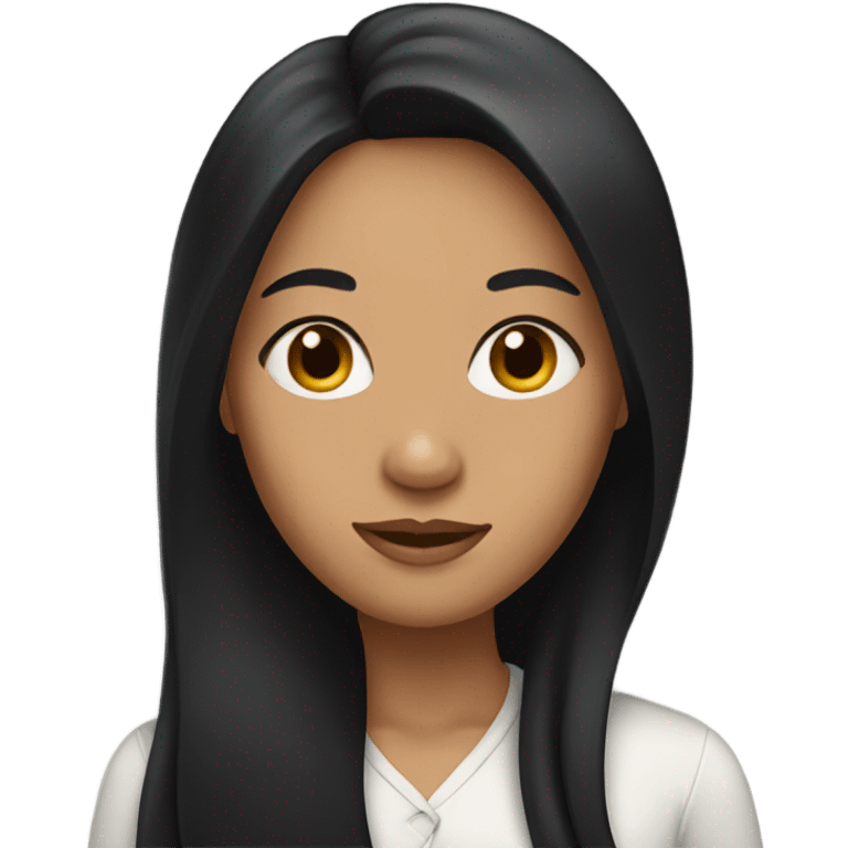 Black-haired woman emoji