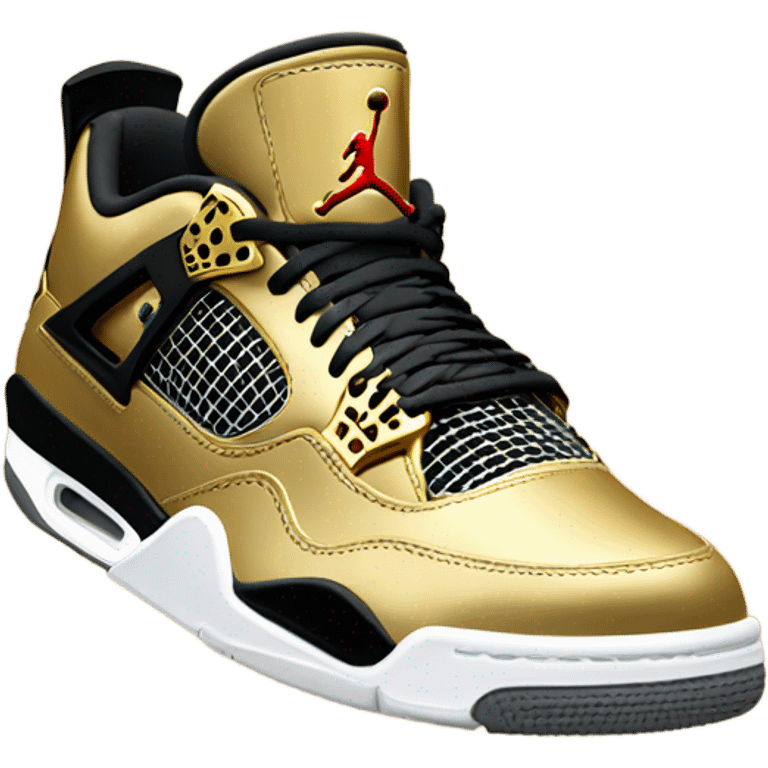 Gold Jordan 4 emoji