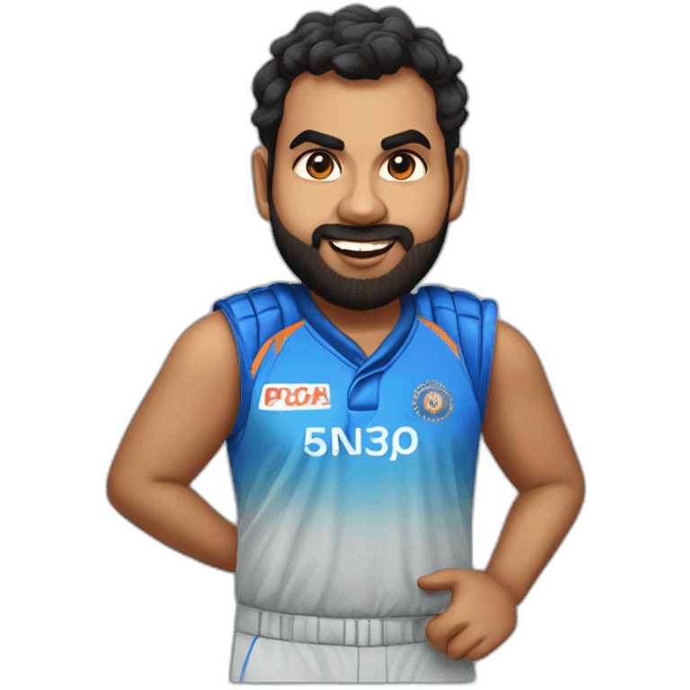 Rohit sharma more realistic image emoji