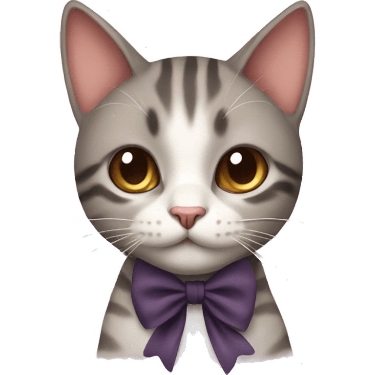 cat with a bow  emoji