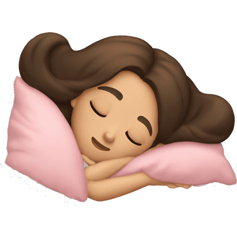 Brunette girl sleeping emoji