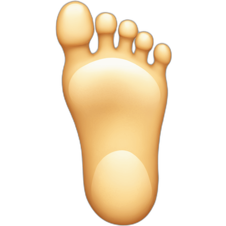 A foot with a broken tiny too emoji