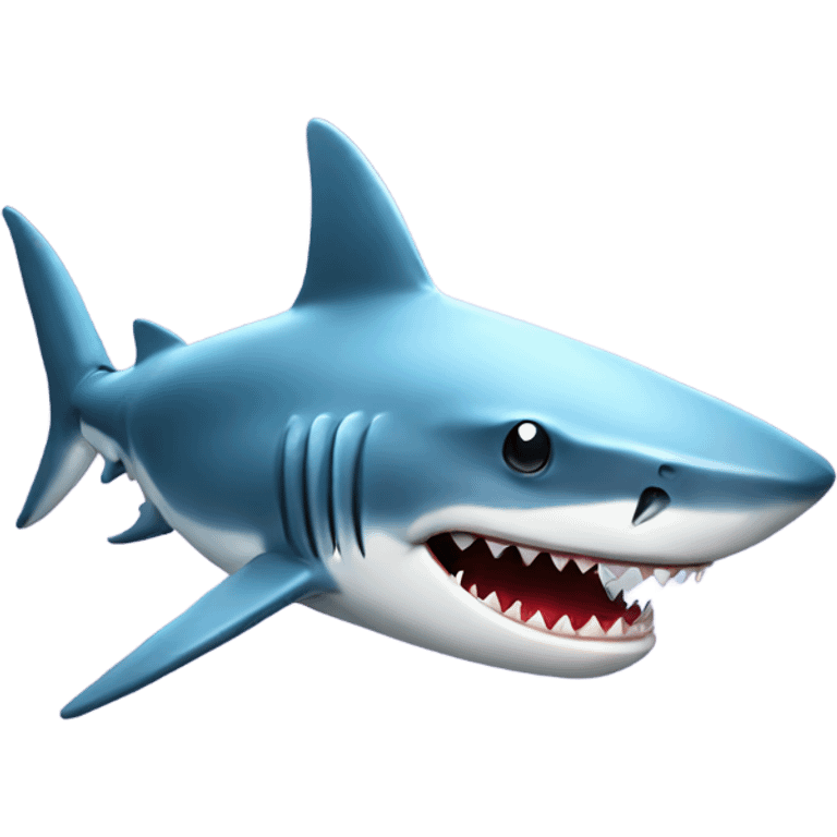 Shark with lasers on its head side view emoji