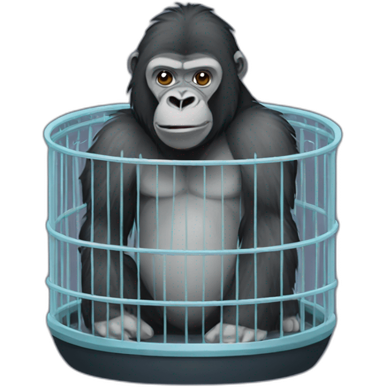 Gorilla in cage emoji