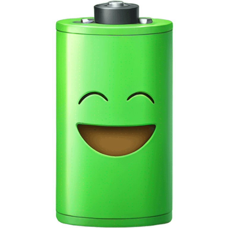 Happy Green battery  emoji