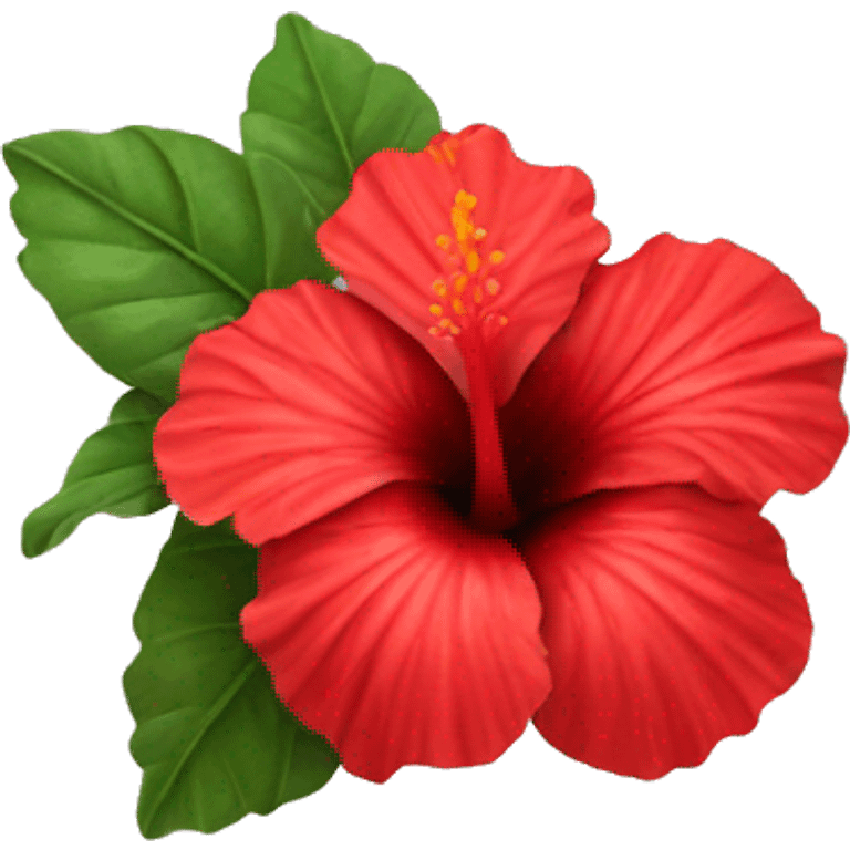 Red hibiscus flower emoji