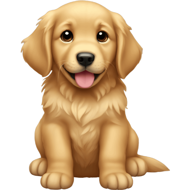 A golden retriever puppy  emoji