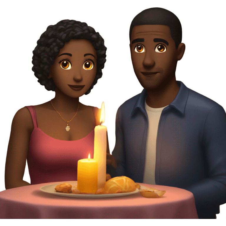 Hyper Realistic Romantic candlelit date emoji