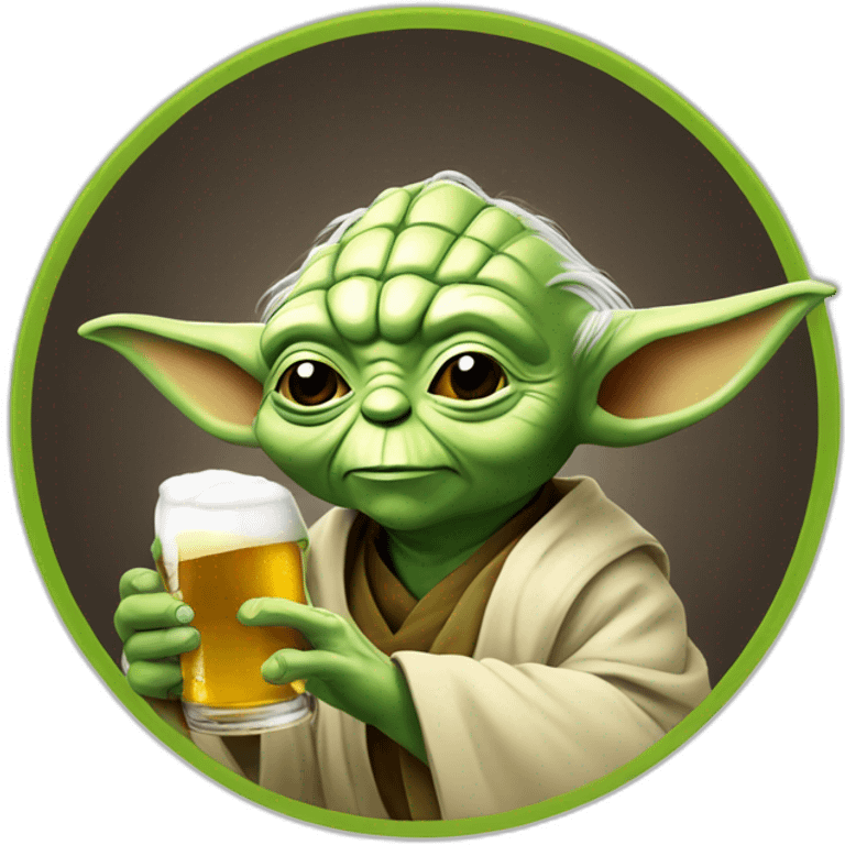 Yoda pivot une bière emoji