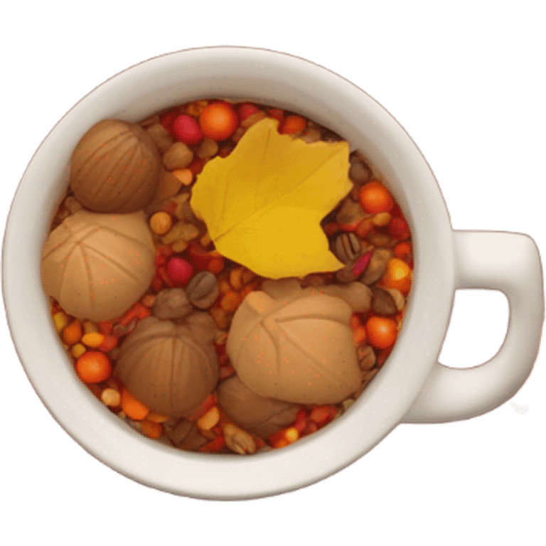 autumn in a cup emoji