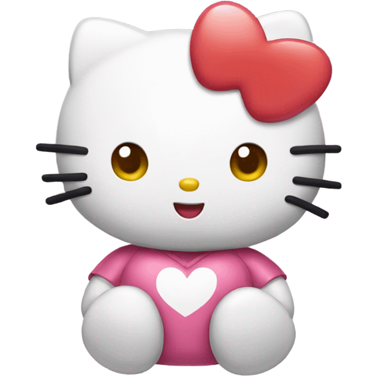 Hello kitty with heart  emoji